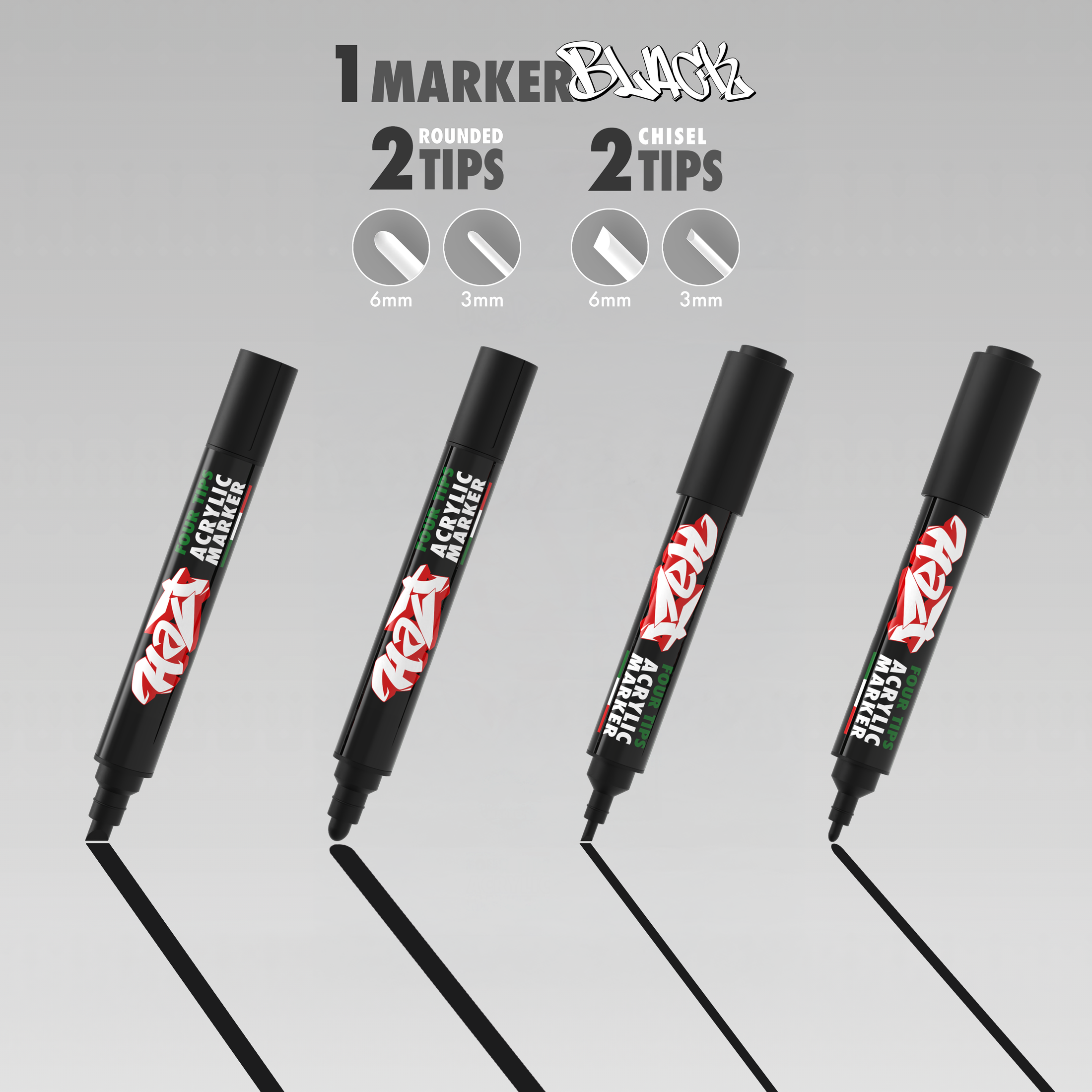Acrylic Marker 4Tips - Halt Colors Graffiti Spectrum Kit (20 Markers)