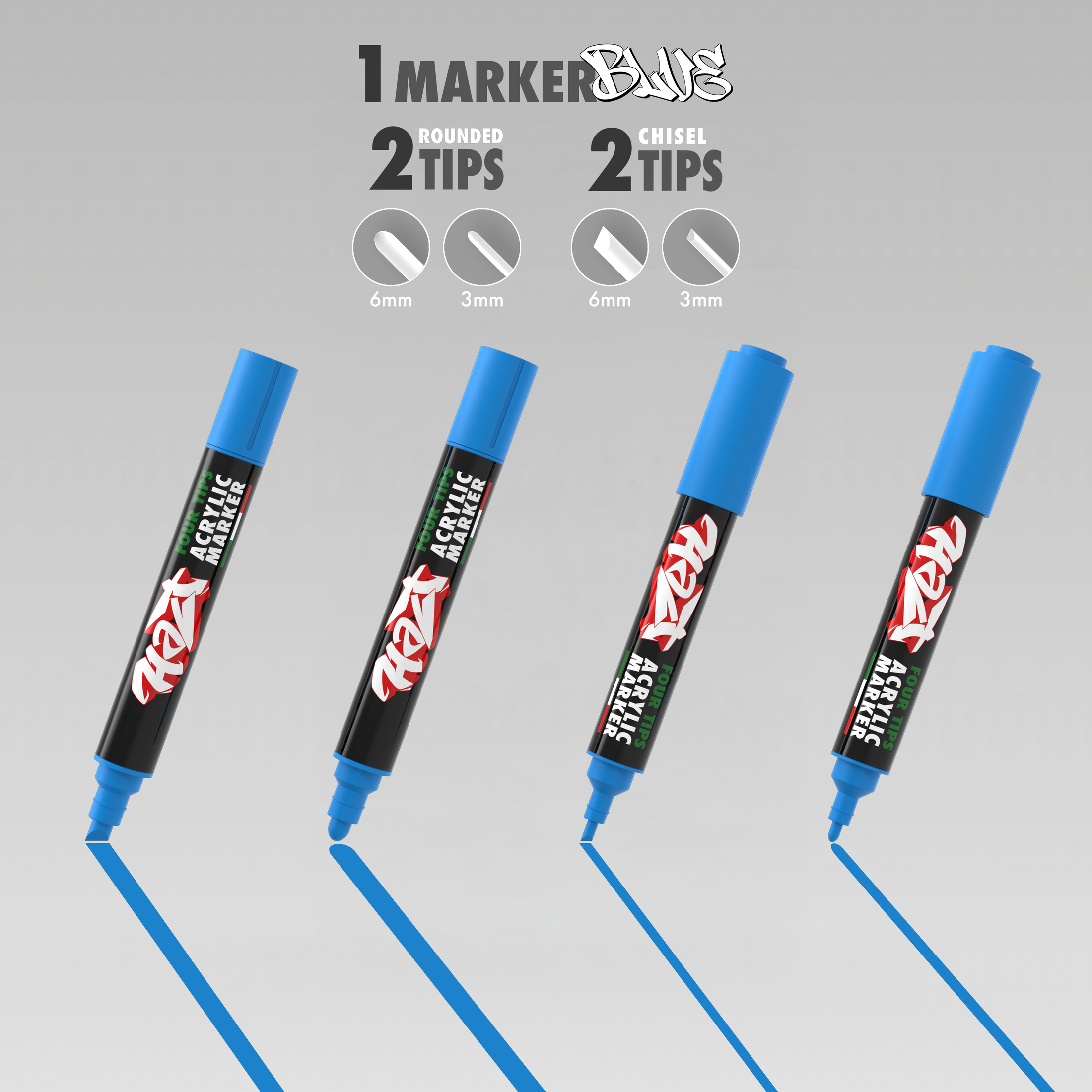 Acrylic Marker 4Tips - Halt Colors Graffiti Spectrum Kit (20 Markers)