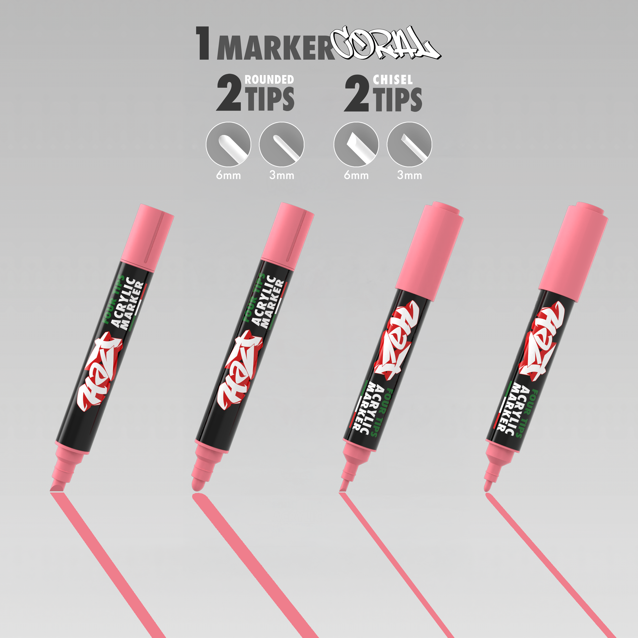Acrylic Marker 4Tips - Halt Colors Graffiti Spectrum Kit (20 Markers)