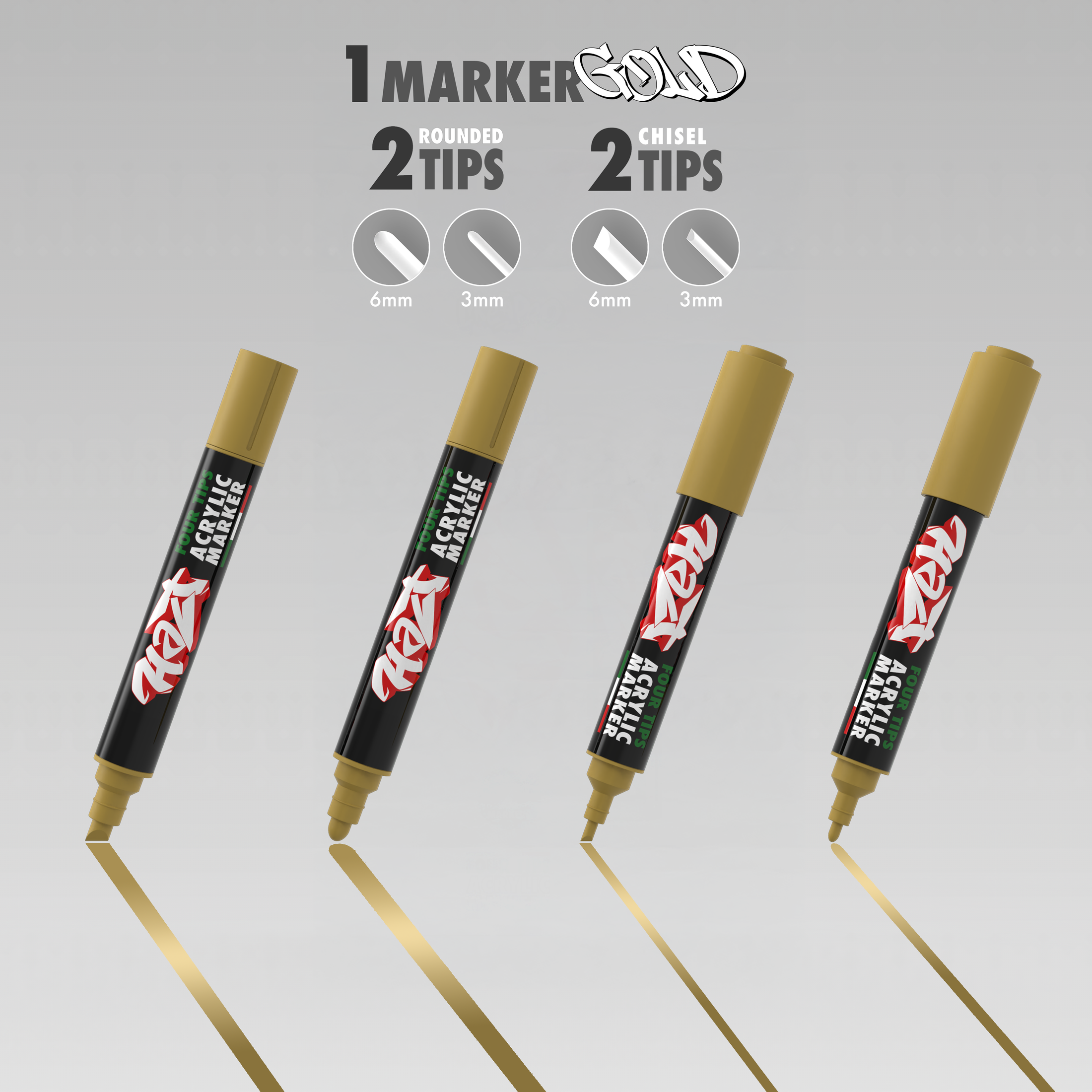 Acrylic Marker 4Tips - Halt Colors Graffiti Spectrum Kit (20 Markers)