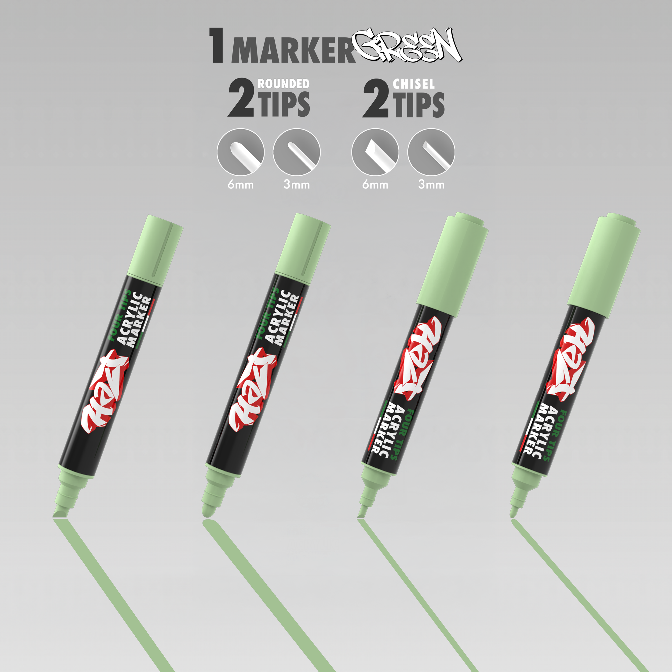 Acrylic Marker 4Tips - Halt Colors Graffiti Spectrum Kit (20 Markers)
