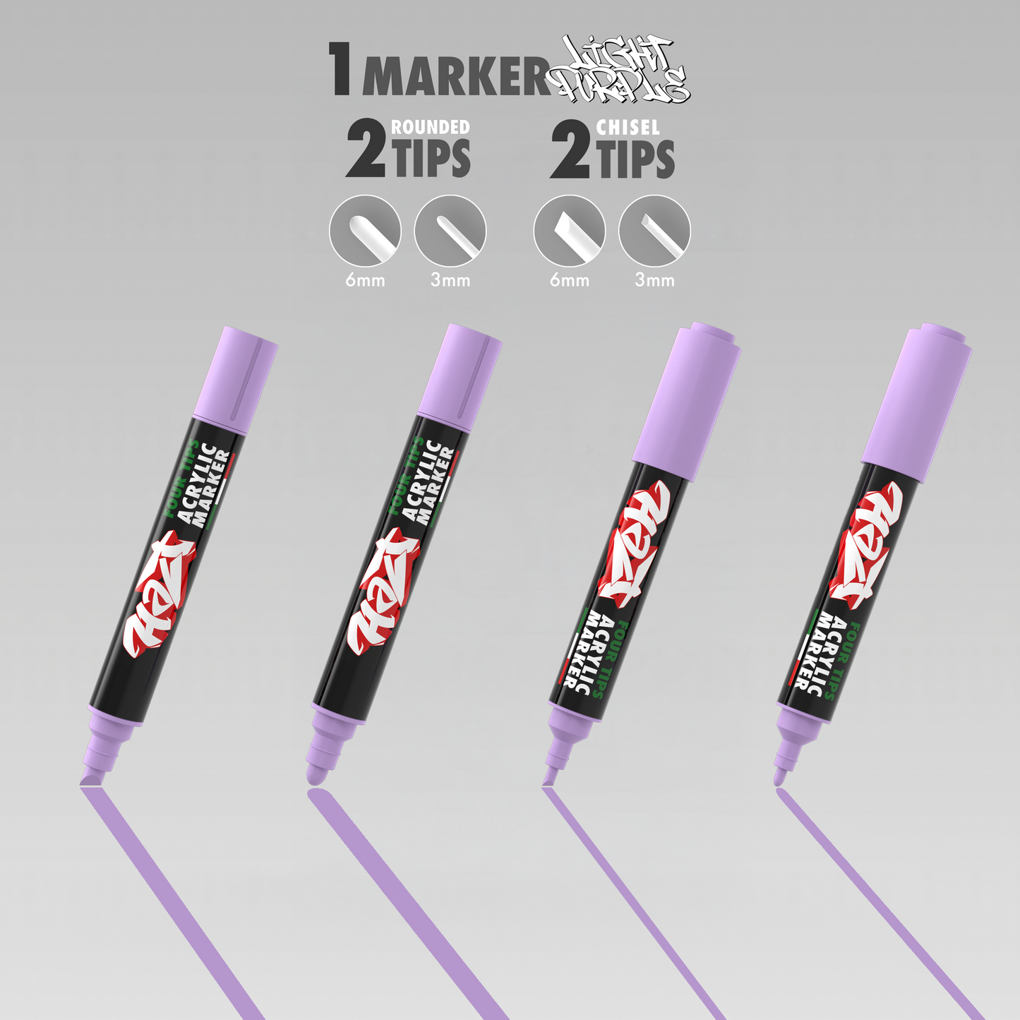 Acrylic Marker 4Tips - Halt Colors Graffiti Spectrum Kit (20 Markers)