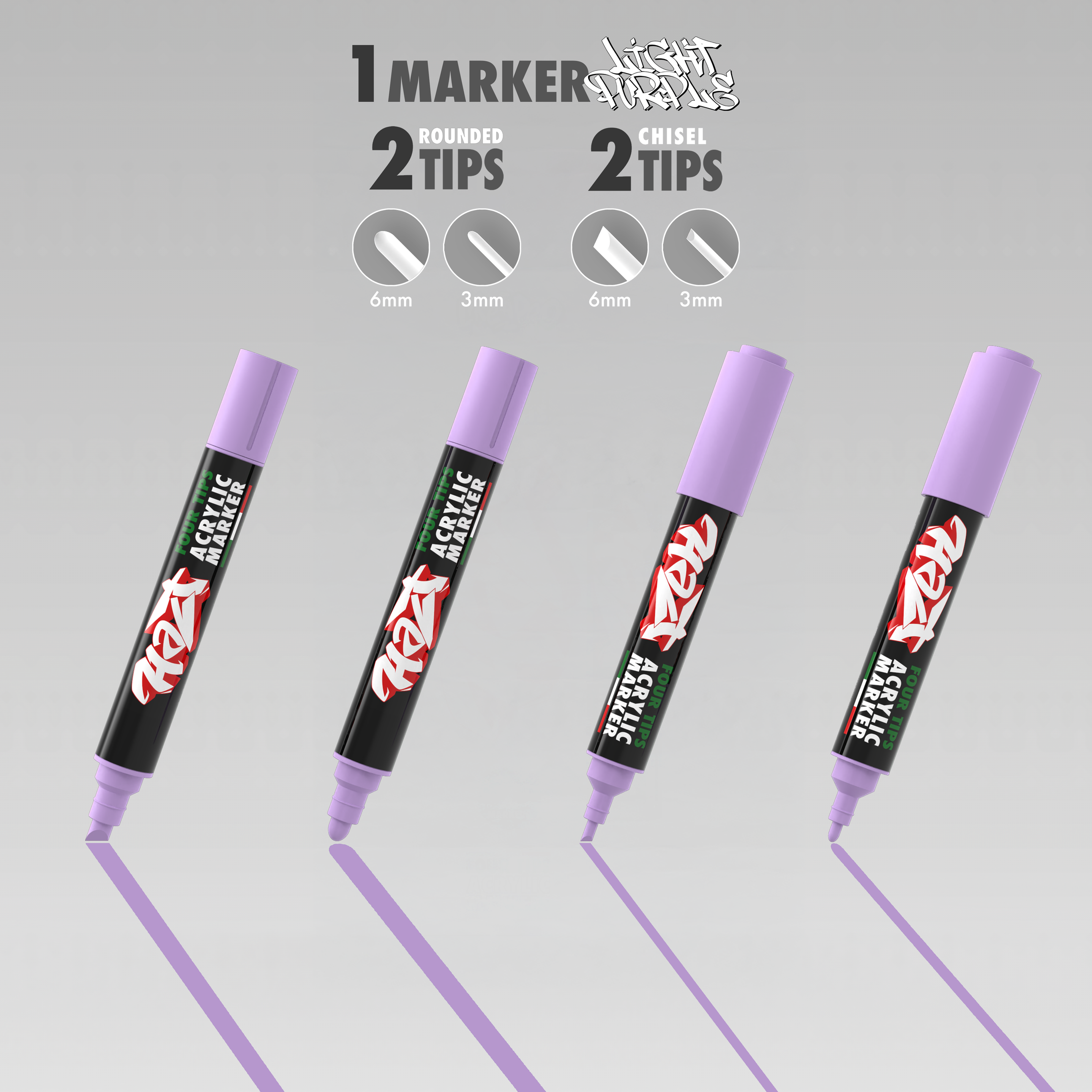 Acrylic Marker 4Tips - Halt Colors Graffiti Spectrum Kit (20 Markers)