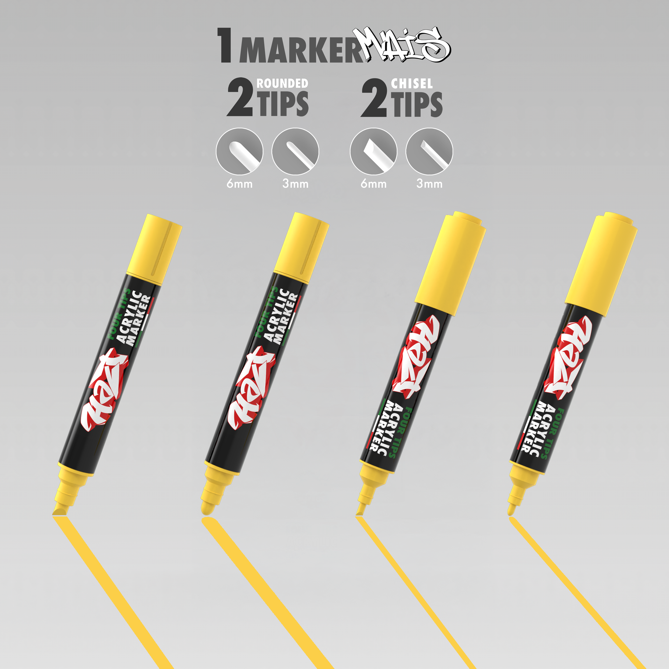 Acrylic Marker 4Tips - Halt Colors Graffiti Spectrum Kit (20 Markers)