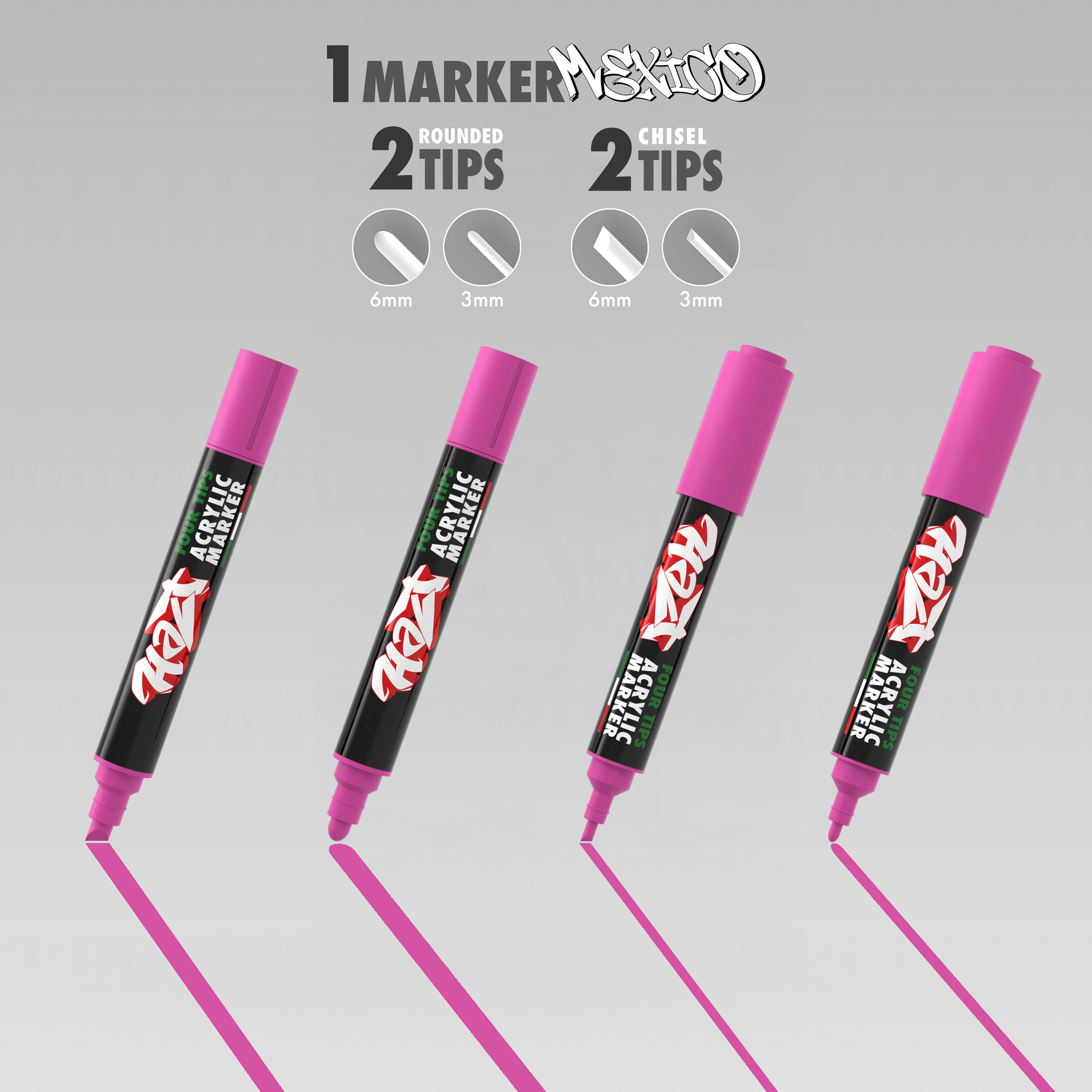 Acrylic Marker 4Tips - Halt Colors Graffiti Spectrum Kit (20 Markers)