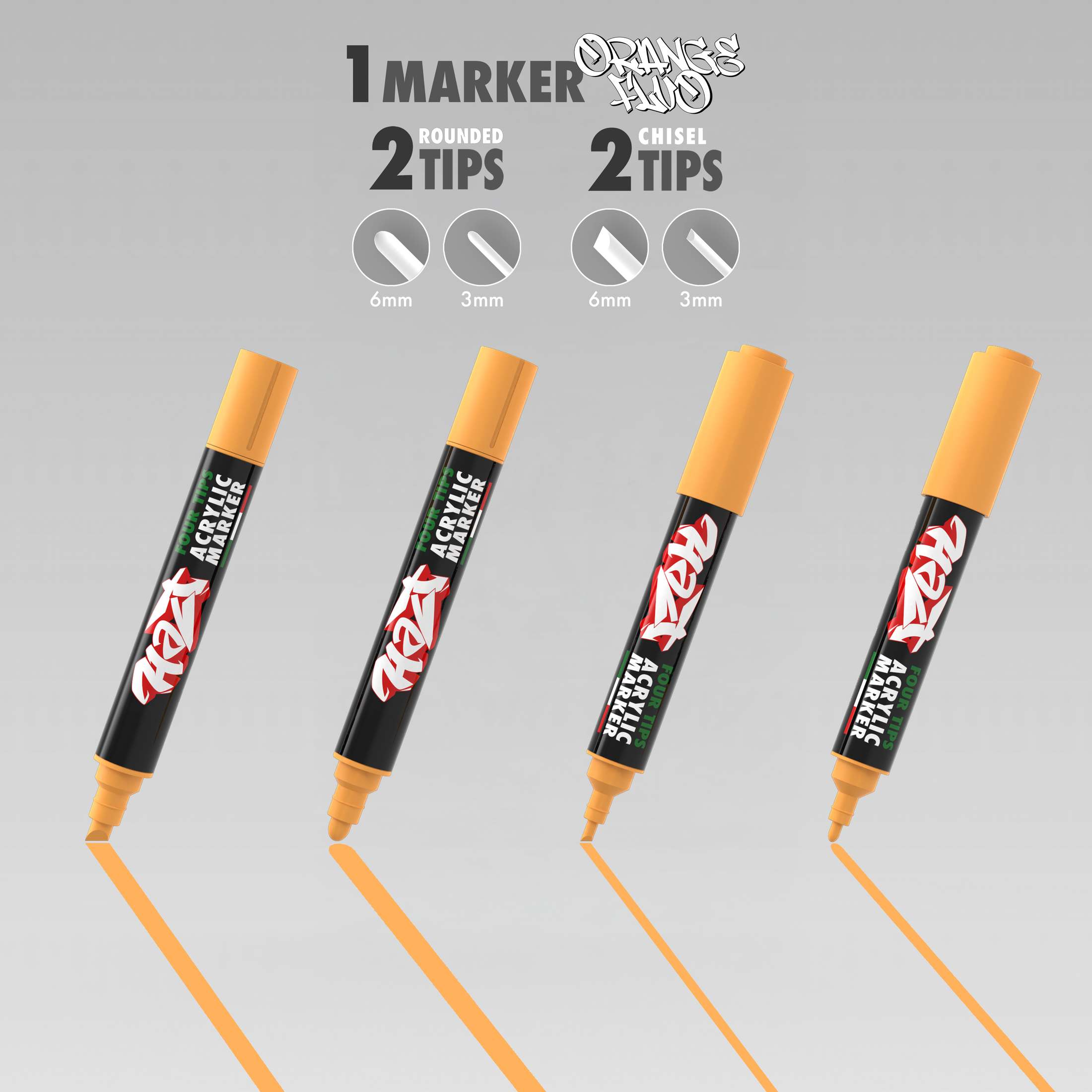 Acrylic Marker 4Tips - Halt Colors Graffiti Spectrum Kit (20 Markers)