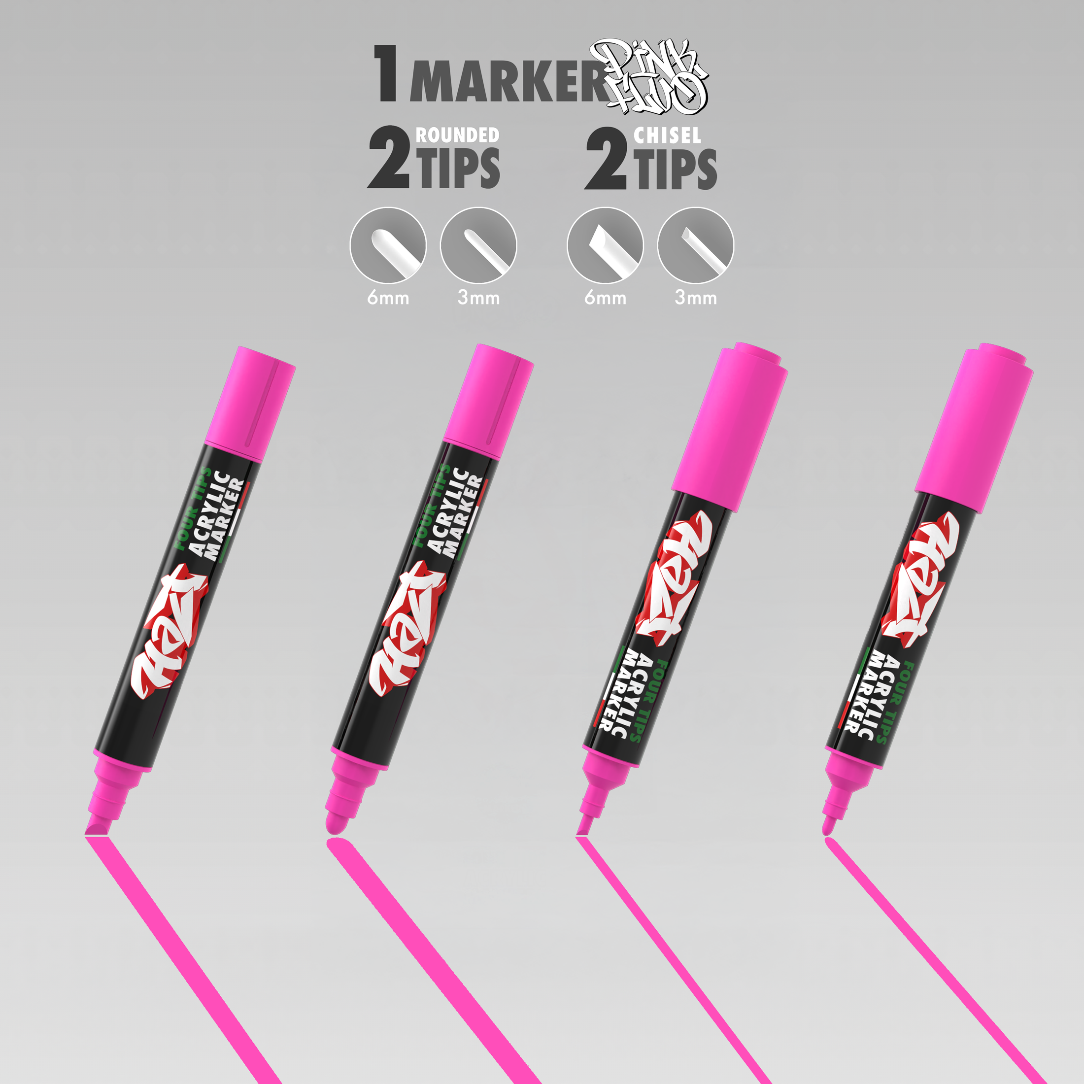 Acrylic Marker 4Tips - Halt Colors Graffiti Spectrum Kit (20 Markers)