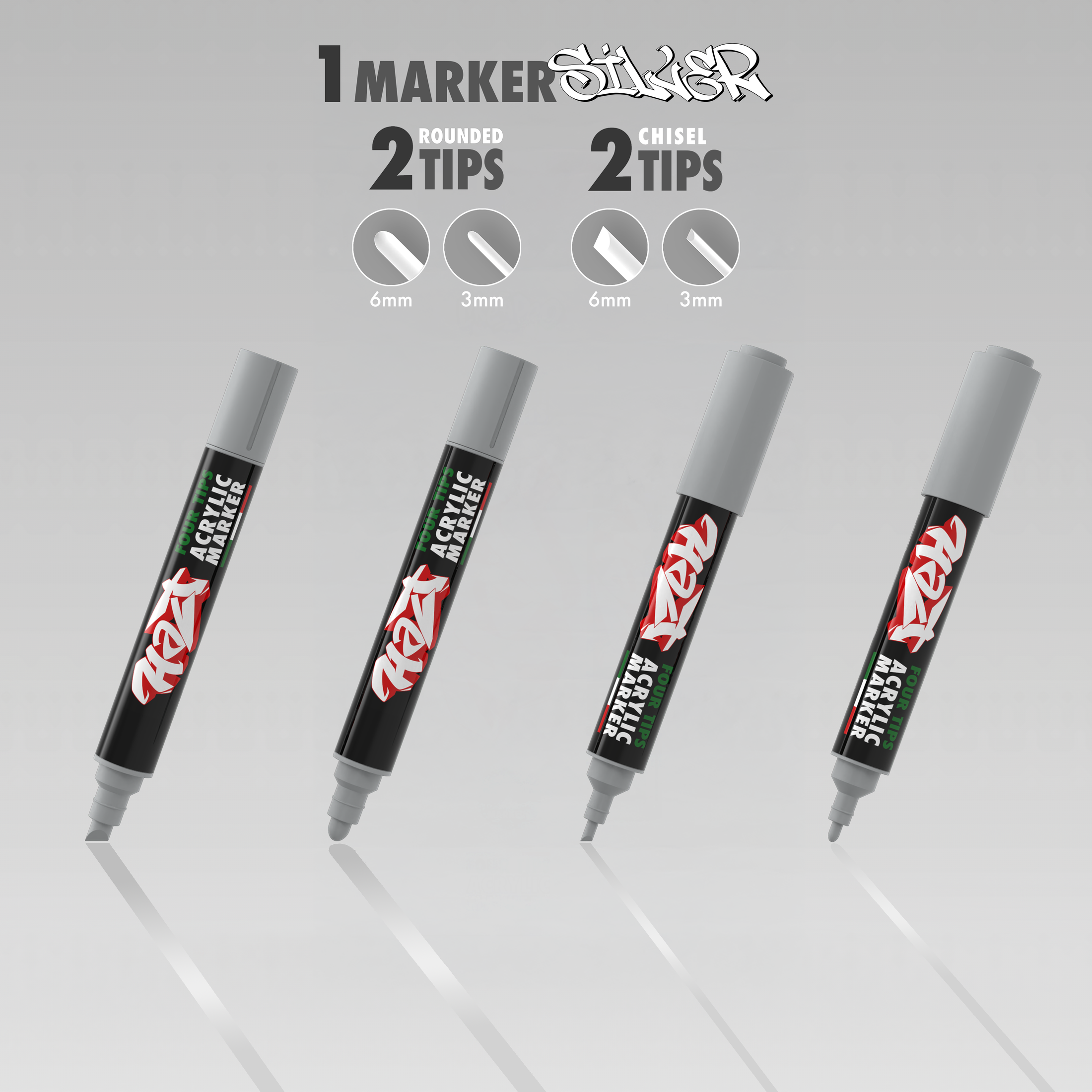 Acrylic Marker 4Tips - Halt Colors Graffiti Spectrum Kit (20 Markers)