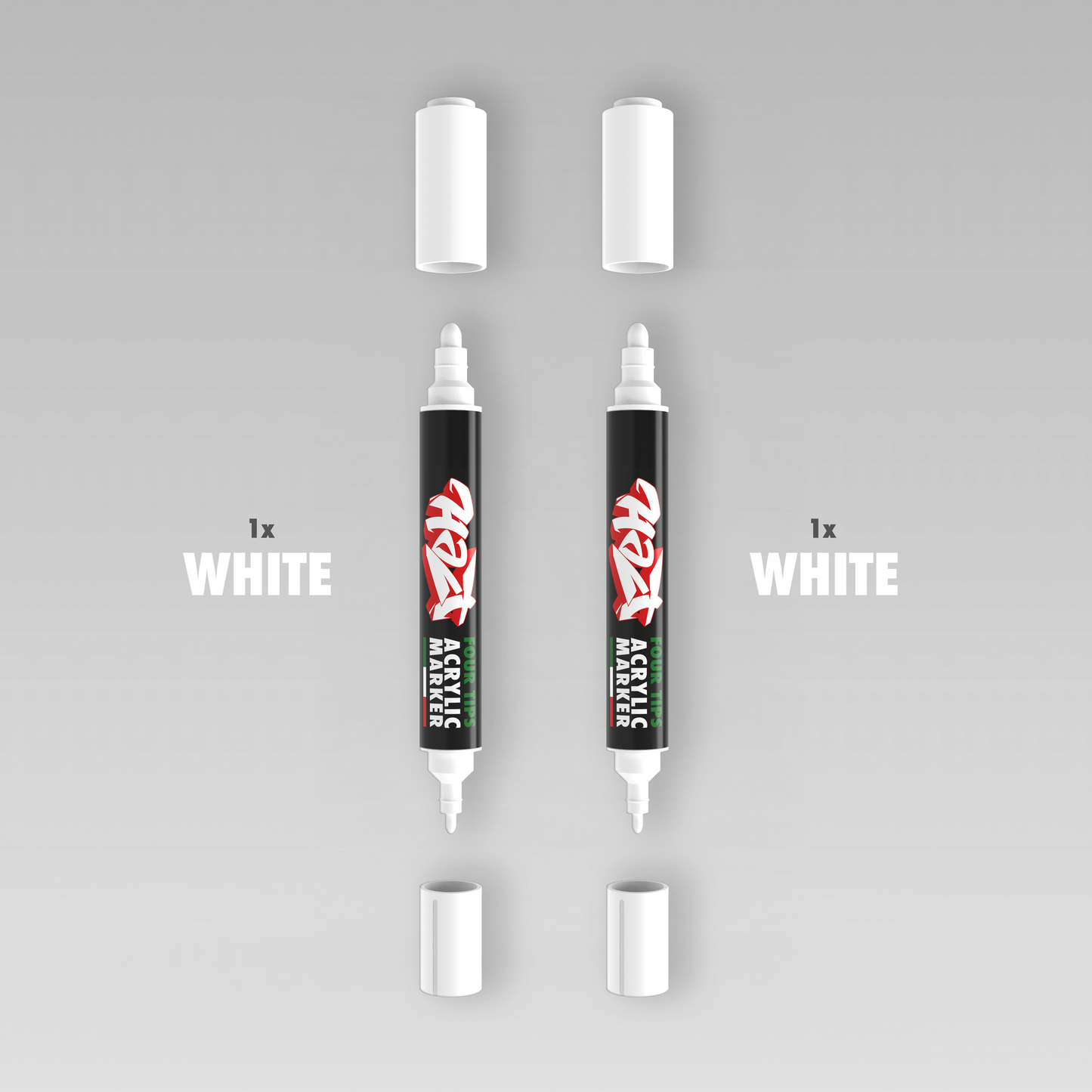 Acrylic Marker 4Tips - Halt Colors Basic Highlights Kit (2 White)