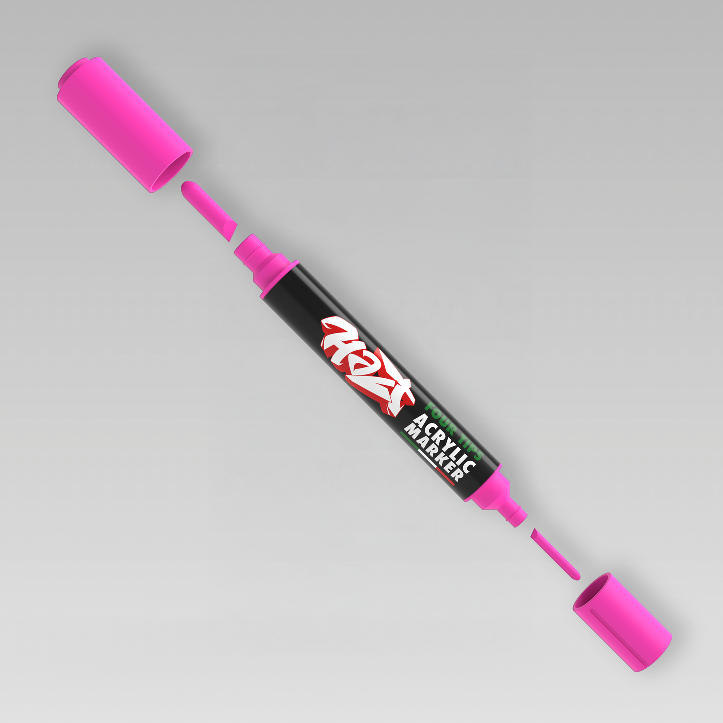 Acrylic Marker 4Tips - Halt Colors Fluo Burner Kit (Orange Fluo / Pink Fluo / Yellow Fluo)