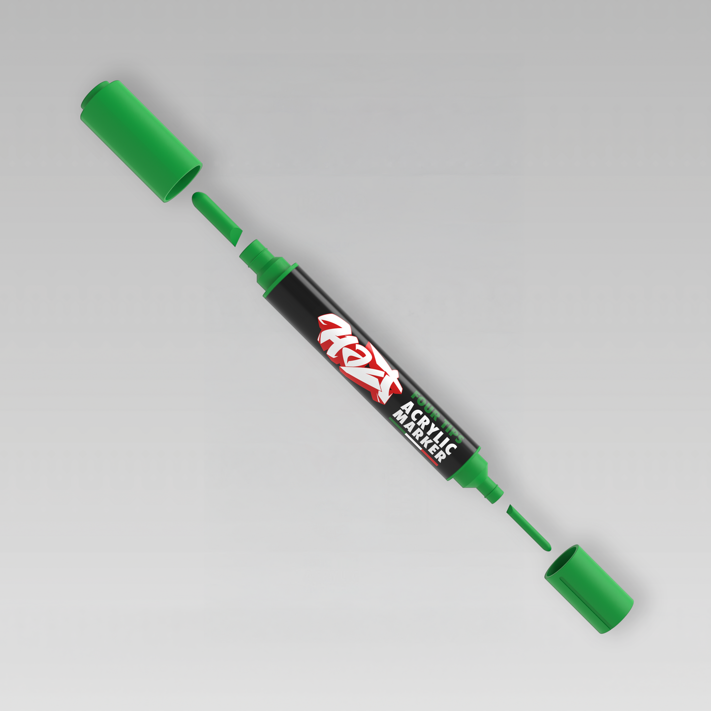 Acrylic Marker 4Tips - Halt Colors Jungle WildStyle Kit (Green / Forest / Sulfur / Mais / Black)