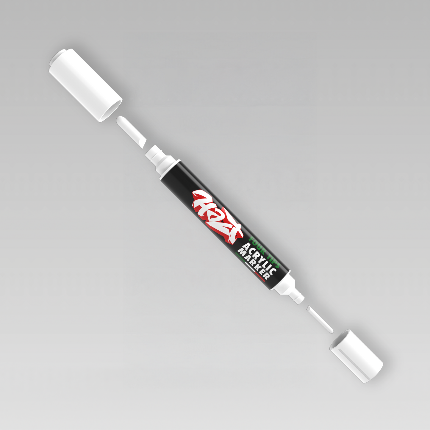 Acrylic Marker 4Tips - Halt Colors Point Of Light Kit(3 White)