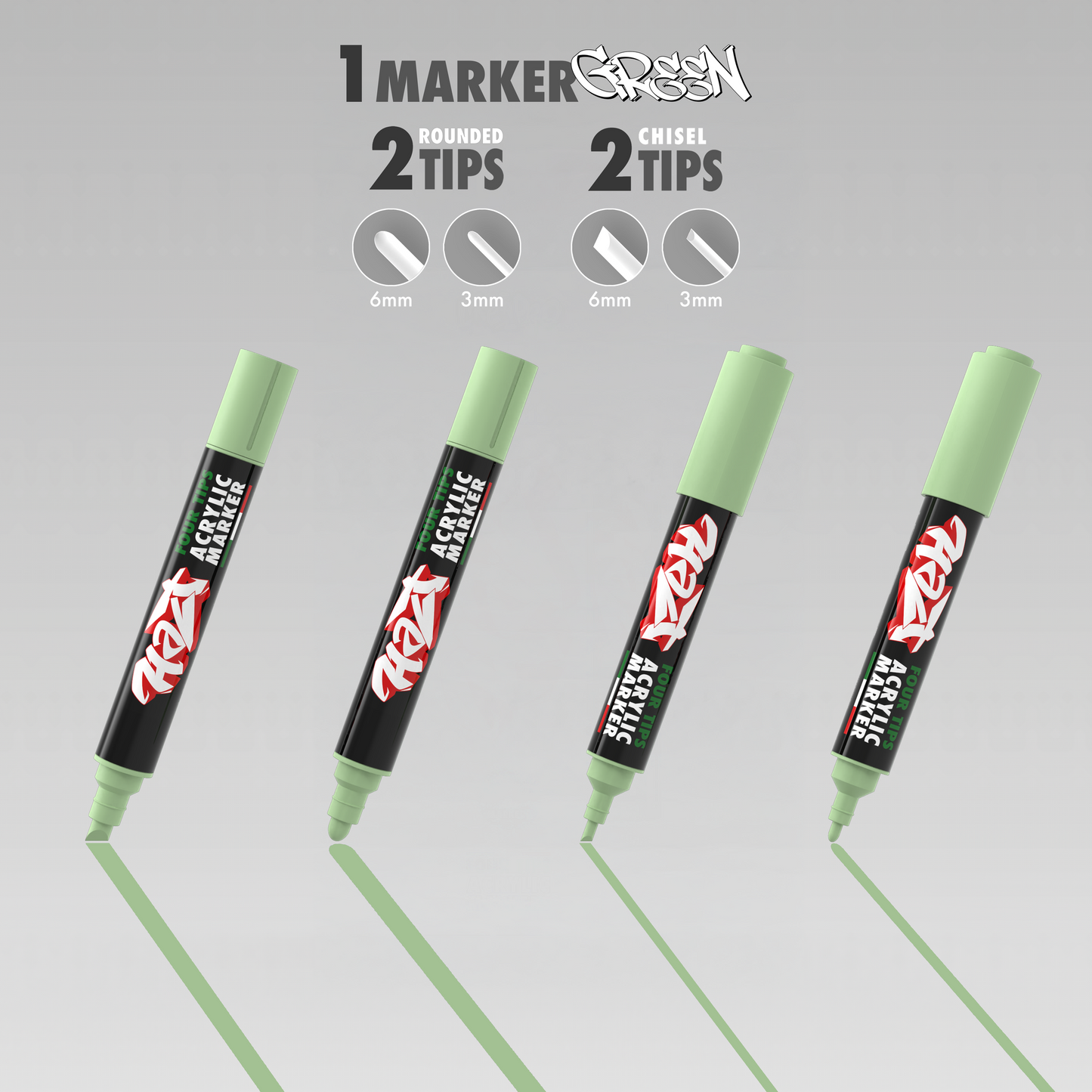 Acrylic Marker 4Tips - Halt Colors Graffiti Spectrum Kit (20 Markers)
