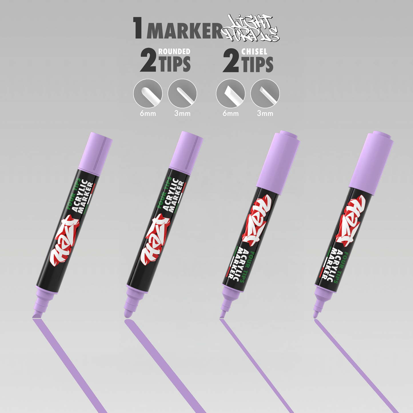 Acrylic Marker 4Tips - Halt Colors Graffiti Spectrum Kit (20 Markers)