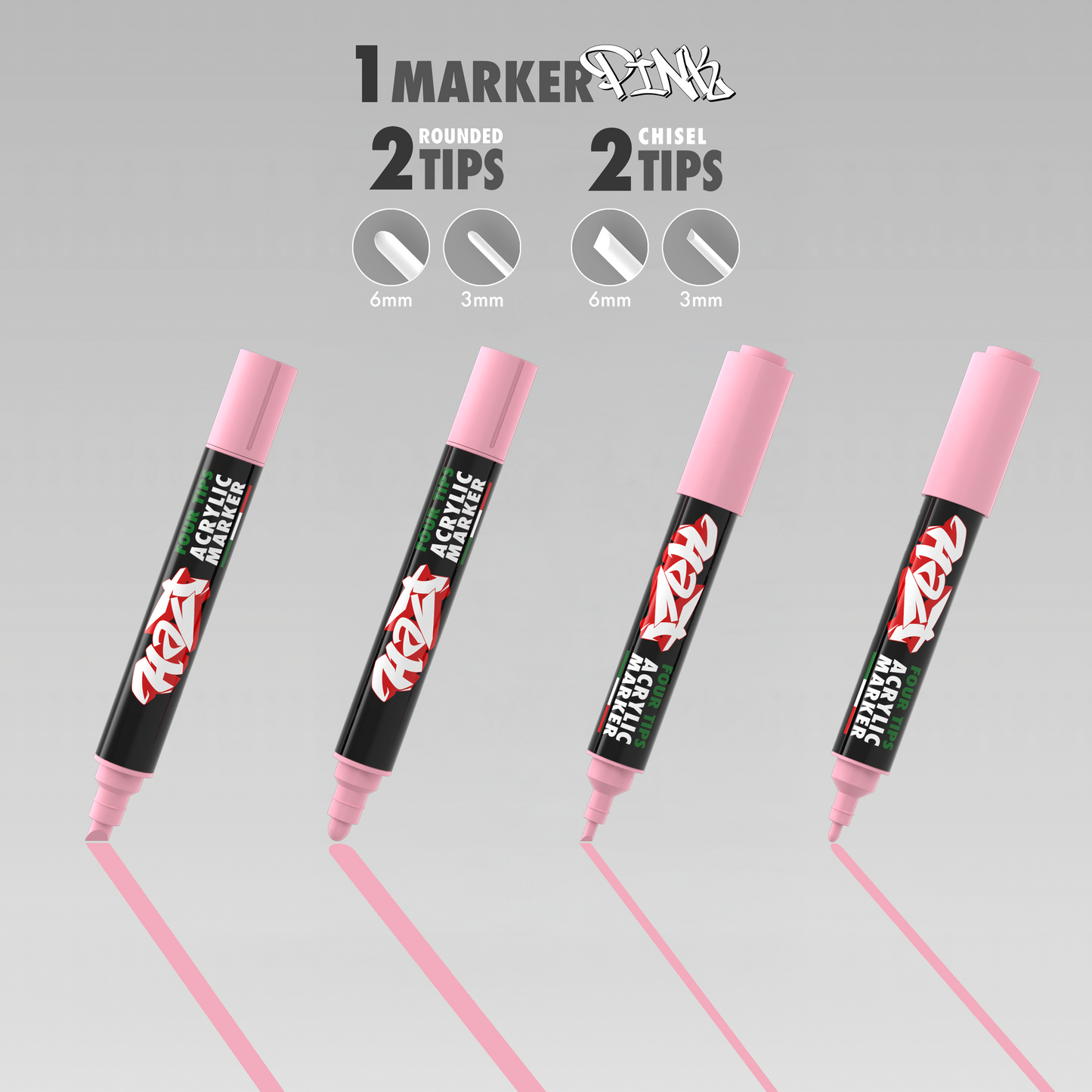 Acrylic Marker 4Tips - Halt Colors Graffiti Spectrum Kit (20 Markers)