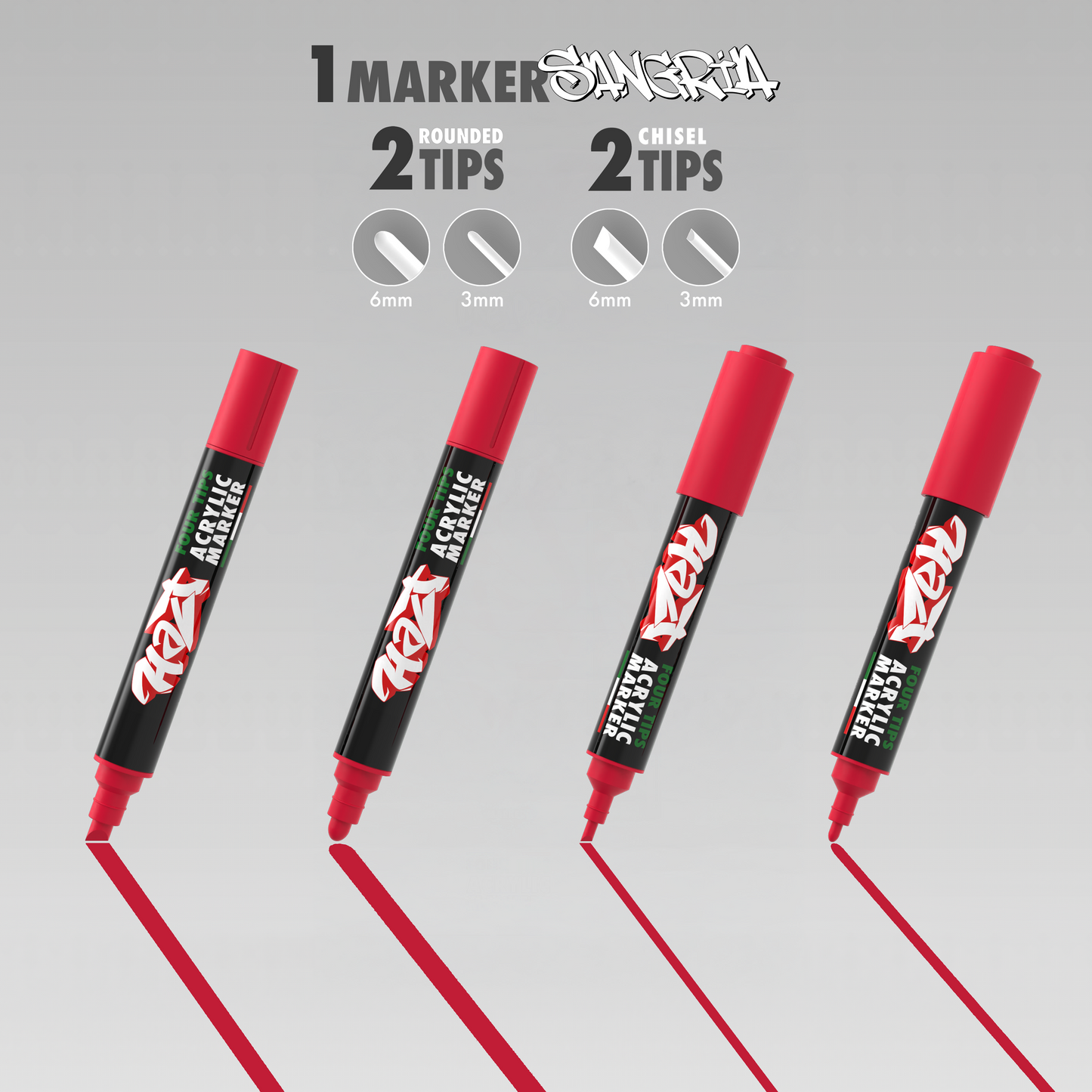 Acrylic Marker 4Tips - Halt Colors Graffiti Spectrum Kit (20 Markers)