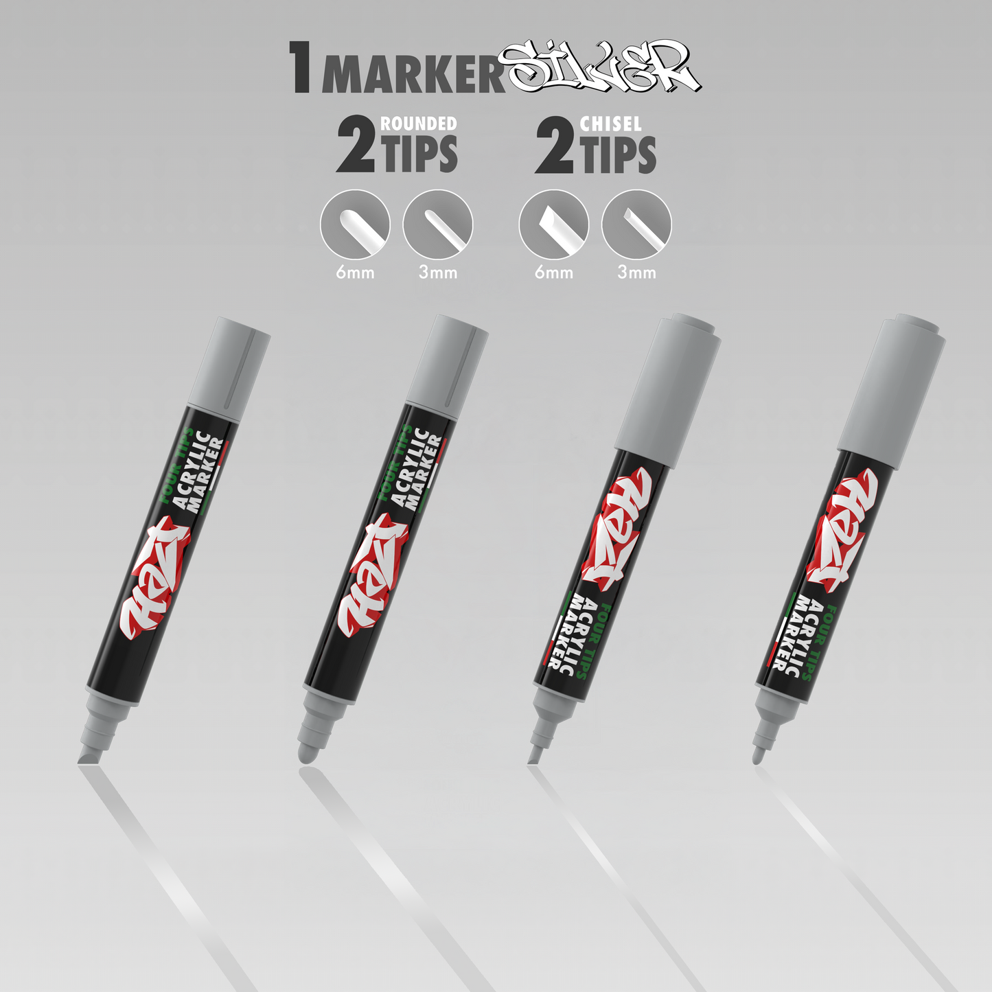 Acrylic Marker 4Tips - Halt Colors Graffiti Spectrum Kit (20 Markers)