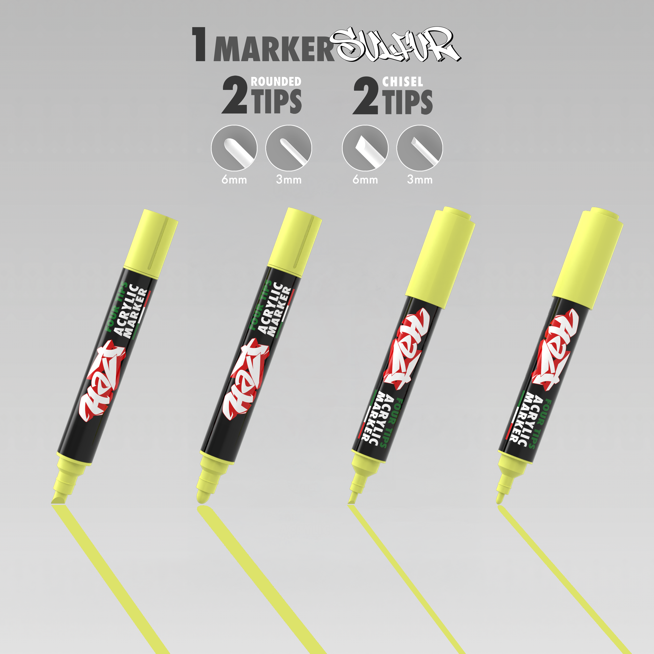 Acrylic Marker 4Tips - Halt Colors Graffiti Spectrum Kit (20 Markers)