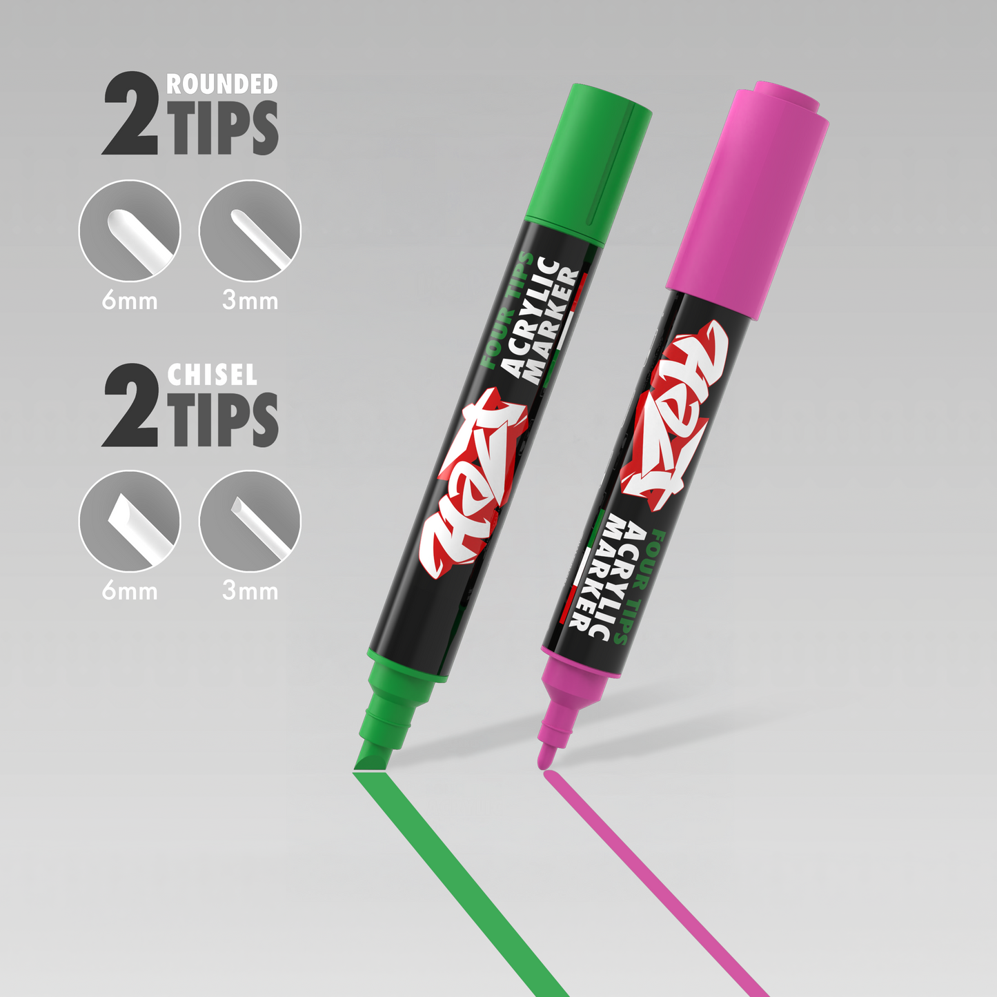Acrylic Marker 4Tips - Halt Colors Graffiti Spectrum Kit (20 Markers)